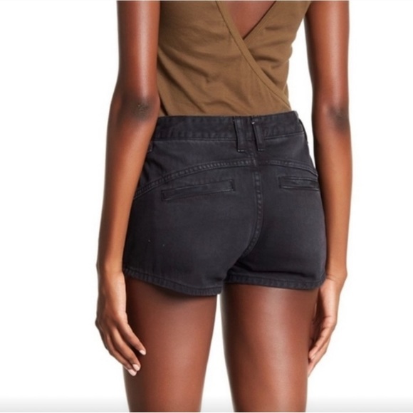 Free People High Waist Denim Black Shorts NWT - Picture 2 of 8